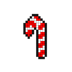 Pixel Candy Cane