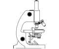 microscope with labels