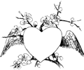 Winged heart frame