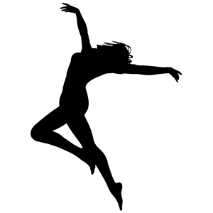 Carefree Dancing Woman Silhouette