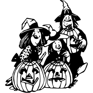 Witches and pumpkins
