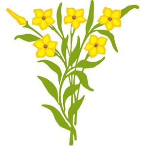 Bunch of Flowers - Yellow - Original by Firkin