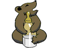 Bear Cub with Bottle