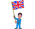 British Boy & Flag