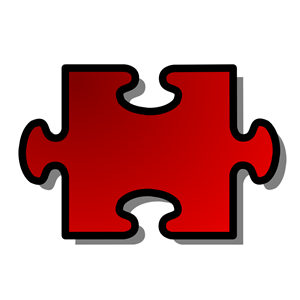 Red Jigsaw piece 02