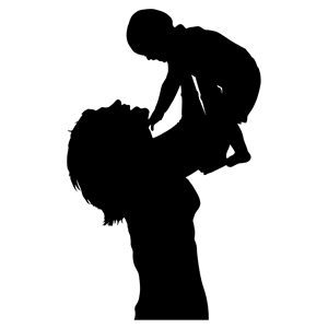 Mother And Baby Silhouette