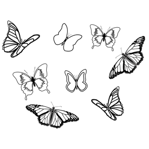 Eight Butterflies