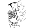 man playing alto horn