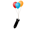 Bomb with balloons