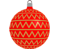 Patterned Bauble 2 (red)
