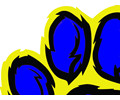 Blue And Gold Tiger Paw