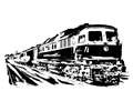 Monochrome Diesel Locomotive