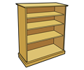 wooden bookcase