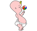 Baby With Pinwheel Lollipop