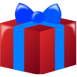 Gift in Red and Blue