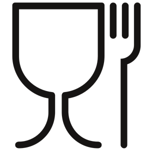 Glass and Fork - Non Toxic Material Symbol