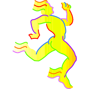 Rainbow Man Running