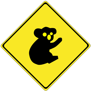 Warning koalas ahead
