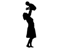 Mother Playing With Child Silhouette