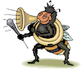 Bee Playing Horn