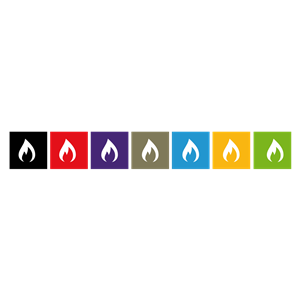 Multicolored Fire Icons