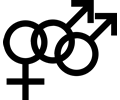 Male bisexuality symbol