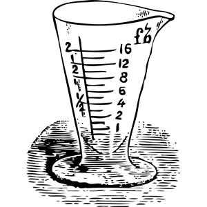 measuring glass in drams
