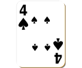 White deck: 4 of spades
