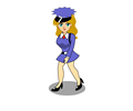Walking policewoman (Animation)