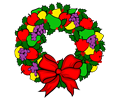 colorful wreath