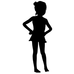 Girl With Hands On Hips Silhouette