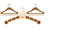 Brown Hanger with Beige Bow