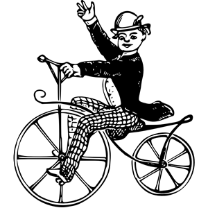 Vintage cyclist