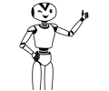 Happy Thumbs Up Robot