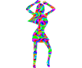 Colourful disco dancer 3