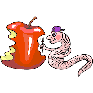 Worm Eating Apple