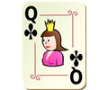 Ornamental deck: Queen of clubs