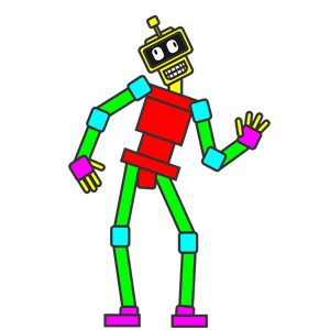 Animated Rectangle Robot