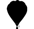 Hot Air Balloon outline silhouette
