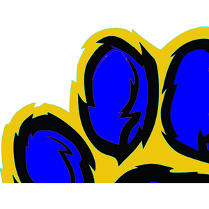 Blue And Gold Tiger Paw