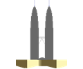 Petronas Twin Towers (silhouette)