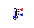 Thermometer Icon with Min/Max Indicator