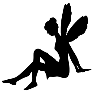 Female Fairy Relaxing Silhouette