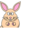 Cartoon Bunny Beige