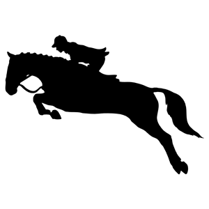 Horse Jumping Dressage Silhouette Without Hurdle