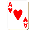 White deck: Ace of hearts