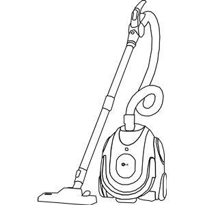 Vacuum Cleaner Line Art
