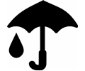 Umbrella and Raindrop Icon