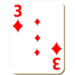 White deck: 3 of diamonds