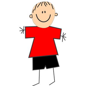 Boy with red shirt